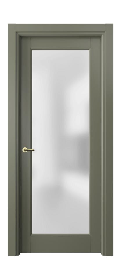 Межкомнатная дверь Тоскана Ромбо 6300 Матовый оливковый тёмный Сатинированное стекло Цена 4810 AZE | Volhovec