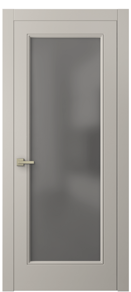 Межкомнатная дверь Linea 8300 Матовый светло-бежевый Сатинированное серое стекло, триплекс Цена 3890 AZE | Volhovec