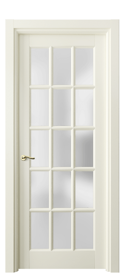 Межкомнатная дверь Лигнум 0708 Матовый молочно-белый Сатинированное стекло Цена 6010 AZE | Volhovec