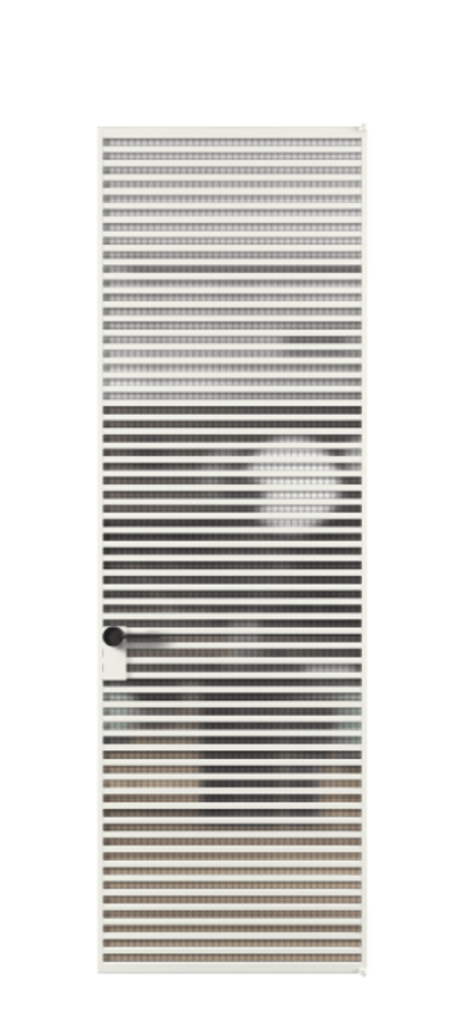 Алюминиевая дверь АЛПЛ040.07 Алюминий светло-серый Декоративное стекло с сеткой "Mesh silver", триплекс Цена 10420  | Volhovec