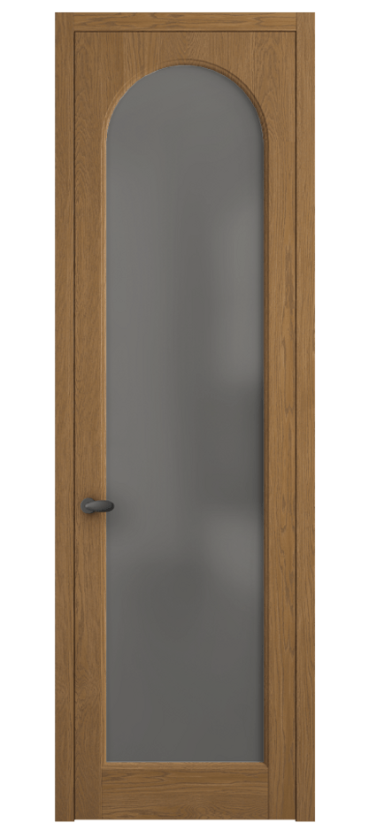 Межкомнатная дверь Палаццо 6804 Дуб пряный матовый Сатинированное серое стекло, триплекс Цена 7700 AZE | Volhovec