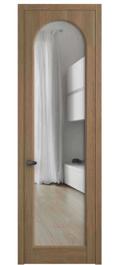 Межкомнатная дверь Палаццо 6804 Дуб мускатный матовый Прозрачное стекло Цена 8000 AZE | Volhovec