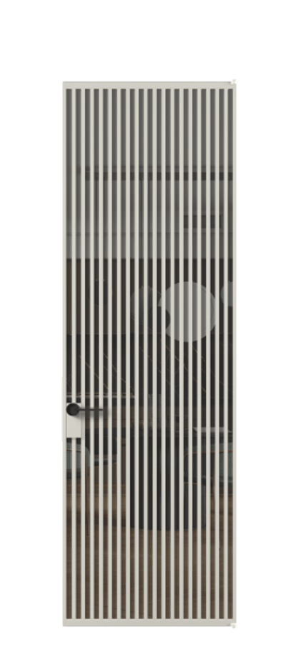 Алюминиевая дверь АЛПЛ040.06 Алюминий тёплый серый Прозрачное серое стекло, триплекс Цена 10090  | Volhovec