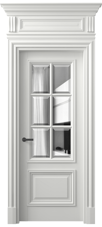 Межкомнатная дверь Антик 7312 Матовый светло-серый Двустороннее зеркало с фацетом, триплекс Цена 9870 AZE | Volhovec