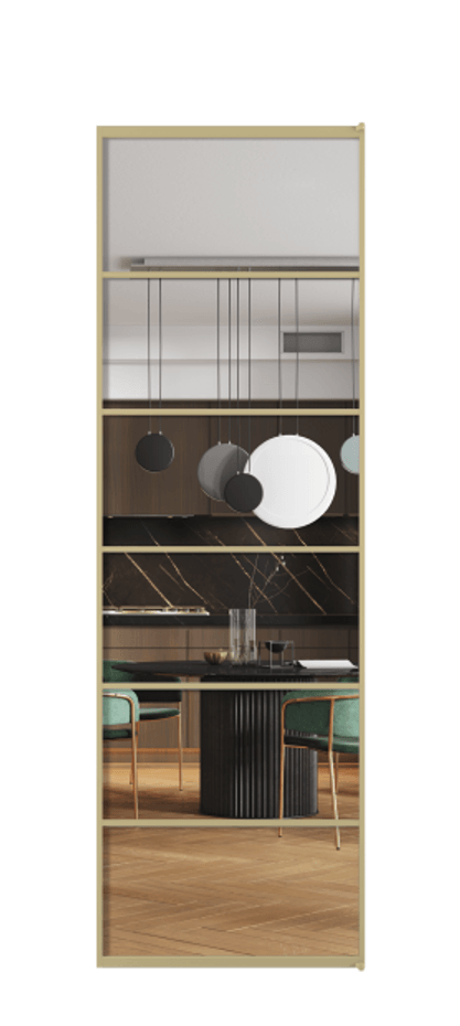 Алюминиевая дверь АЛПЛ040.04  Прозрачное стекло "Кристал Вижн", калёное Цена 7590  | Volhovec