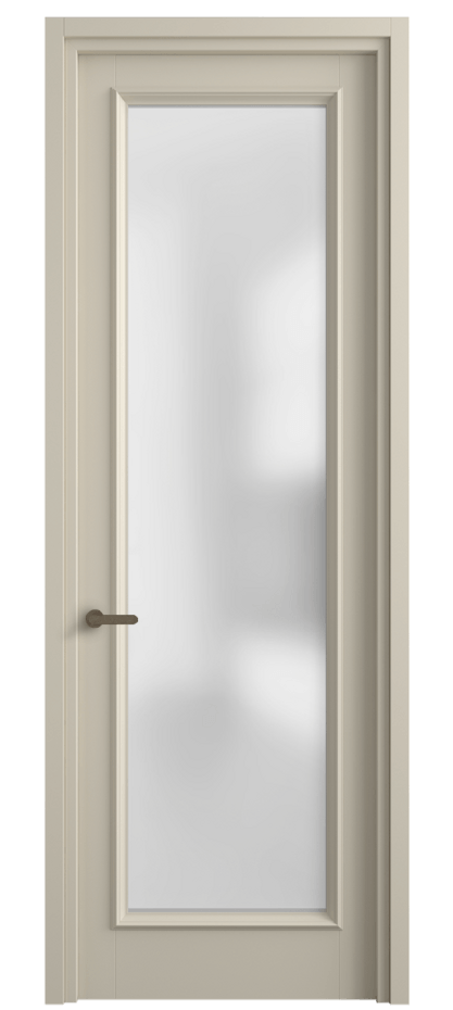 Межкомнатная дверь Шарм 6702 Матовый бежево-серый Сатинированное стекло Цена 4890 AZE | Volhovec
