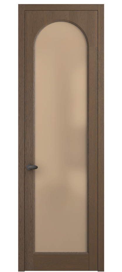 Межкомнатная дверь Палаццо 6804 Дуб туманный матовый Сатинированное оранжевое стекло, триплекс Цена 222080 сом | Volhovec