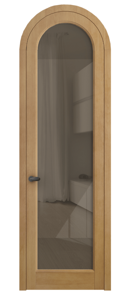 Межкомнатная дверь Палаццо 6814 Бук натуральный матовый Рефлективное бронзовое стекло "Стопсол", калёное Цена 9400 AZE | Volhovec