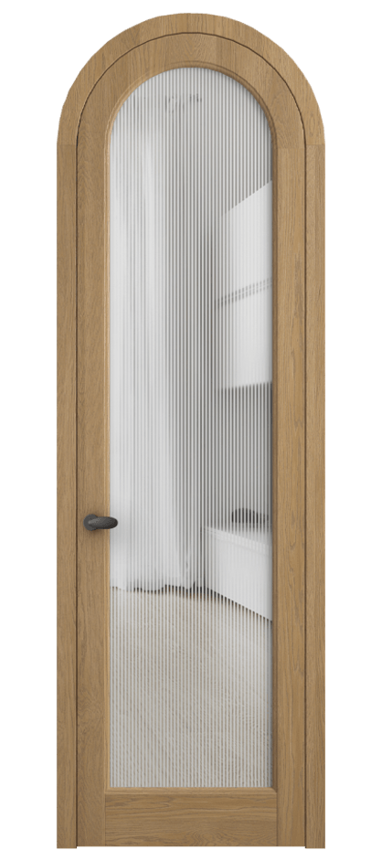 Межкомнатная дверь Палаццо 6814 Дуб пшеничный матовый Рифлёное стекло "Дюна", триплекс Цена 11100 AZE | Volhovec