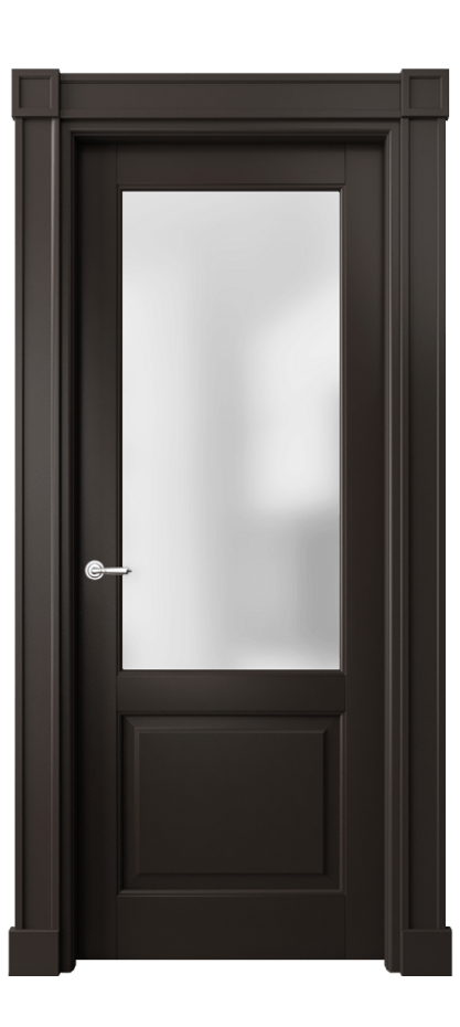 Межкомнатная дверь Тоскана Плано 6302 Матовый антрацит Сатинированное стекло Цена 6650 AZE | Volhovec