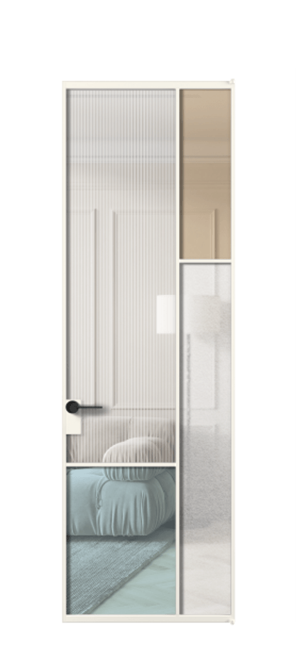 Межкомнатная дверь Mosaic АЛПЛ041.12 Алюминий пудровый белый Комбинация стекол Группы 1 и Группы 3 Цена 8960 AZE | Volhovec