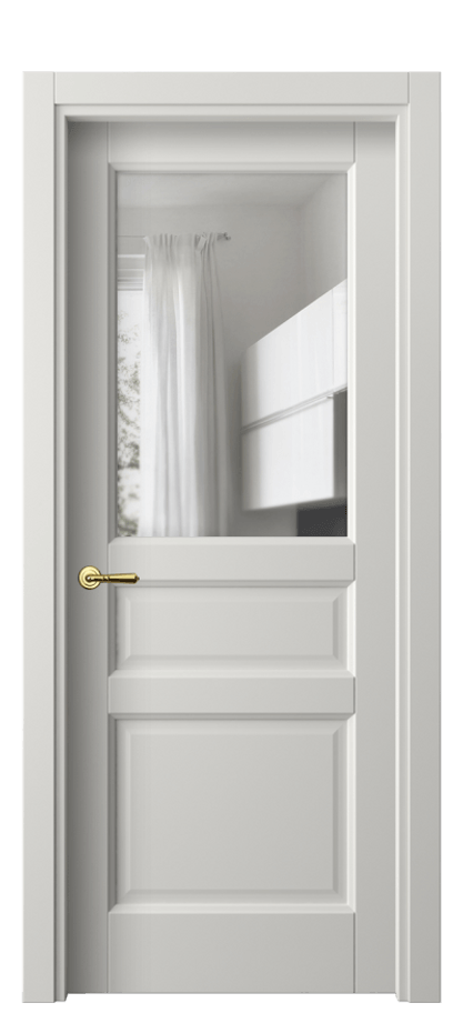 Межкомнатная дверь Galant 1432 Матовый серый Прозрачное стекло Цена 39359 ₽ | Volhovec