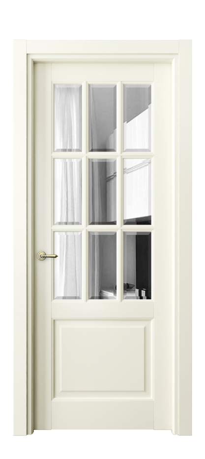 Межкомнатная дверь Тоскана Грильято 6312 Матовый молочно-белый Сатинированное стекло с фацетом Цена 6090 AZE | Volhovec