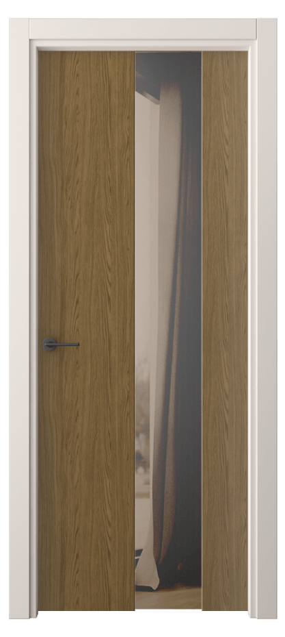 Межкомнатная дверь Freedom 4226 Торфяной дуб Двустороннее бронзовое зеркало, триплекс, 8 мм Цена 40299 ₽ | Volhovec