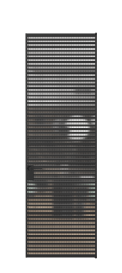 Алюминиевая дверь АЛПЛ040.07 Алюминий Черный Mesh silver Цена 8980  | Volhovec