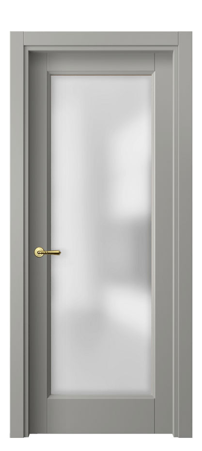 Межкомнатная дверь Galant 1402 Матовый нейтральный серый Сатинированное стекло Цена 2050 AZE | Volhovec