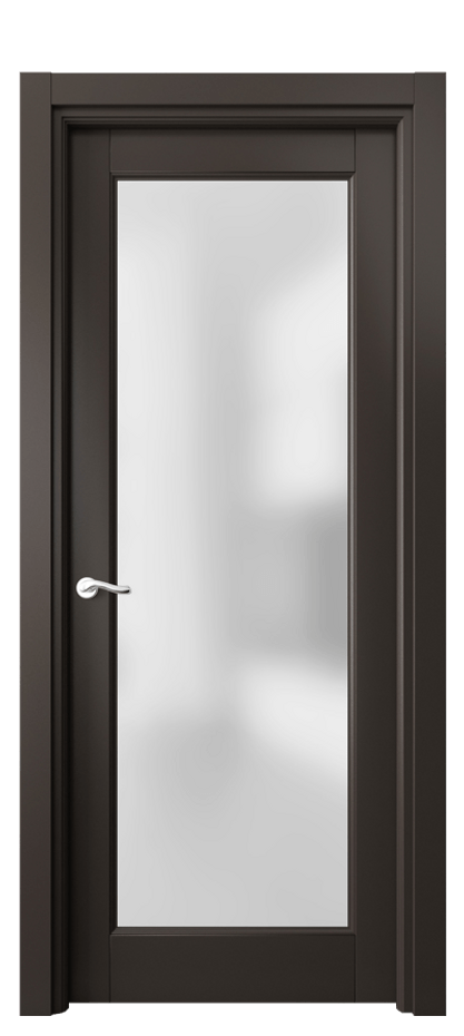 Межкомнатная дверь Лигнум 0700 Матовый антрацит Сатинированное стекло Цена 4960 AZE | Volhovec