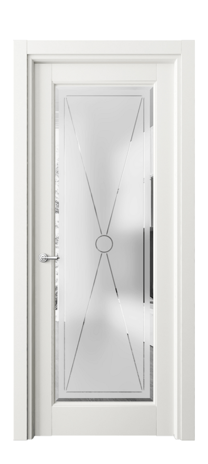 Межкомнатная дверь Тоскана Литера 6300 Матовый серый Сатинированное стекло с гравировкой «LITERA» Цена 4920 AZE | Volhovec