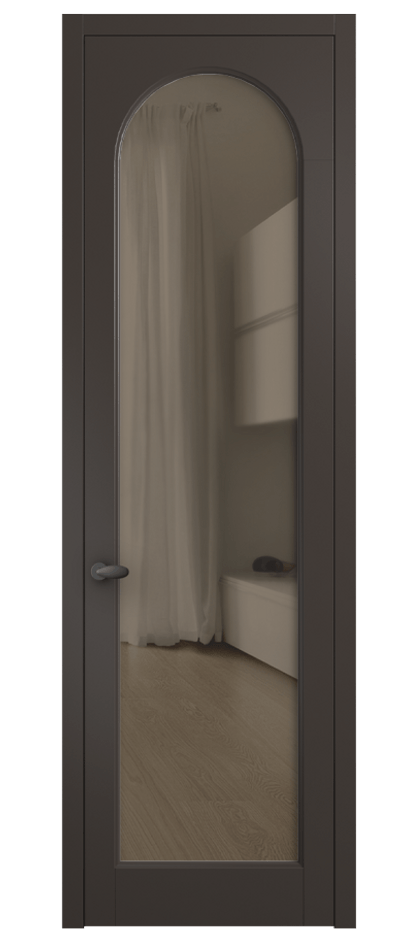 Межкомнатная дверь Палаццо 6804 Матовый антрацит Прозрачное бронзовое стекло, триплекс Цена 5100 AZE | Volhovec