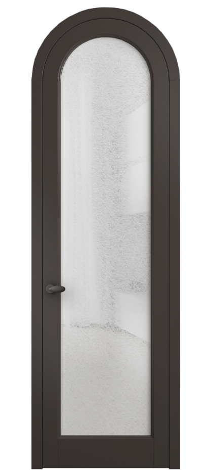 Межкомнатная дверь Палаццо 6814 Матовый антрацит Фактурное стекло "Лёд", триплекс Цена 131159 ₽ | Volhovec