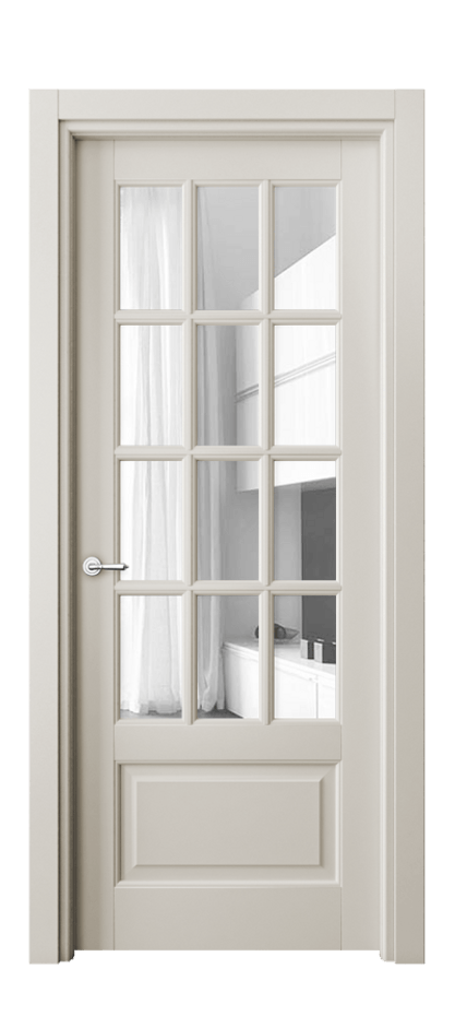 Межкомнатная дверь Toscana Grigliato 6313 Бук облачный серый Прозрачное стекло Цена 125620 ₽ | Volhovec