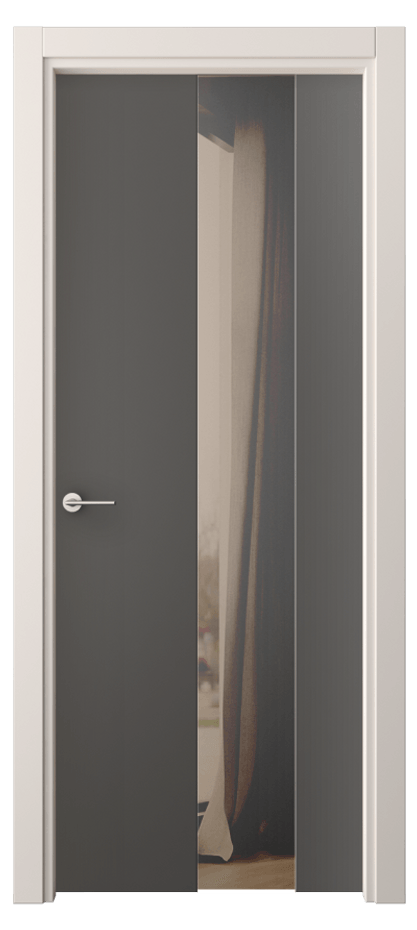 Межкомнатная дверь Фридом 4226 ПЭТ графитовый Двустороннее бронзовое зеркало, триплекс Цена 1800 AZE | Volhovec