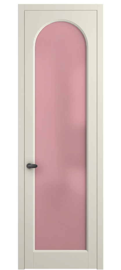 Межкомнатная дверь Палаццо 6804 Матовый молочно-белый Сатинированное розовое стекло, триплекс Цена 5100 AZE | Volhovec