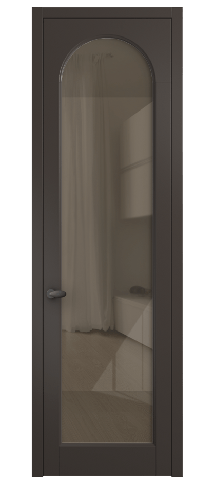 Межкомнатная дверь Палаццо 6804 Матовый антрацит Рефлективное бронзовое стекло "Стопсол", калёное Цена 5500 AZE | Volhovec