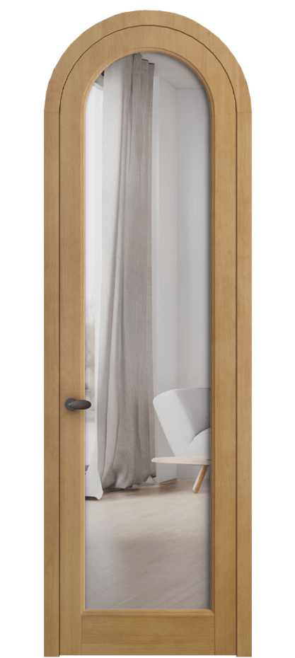 Межкомнатная дверь Палаццо 6814 Бук натуральный матовый Двустороннее зеркало, триплекс Цена 9100 AZE | Volhovec