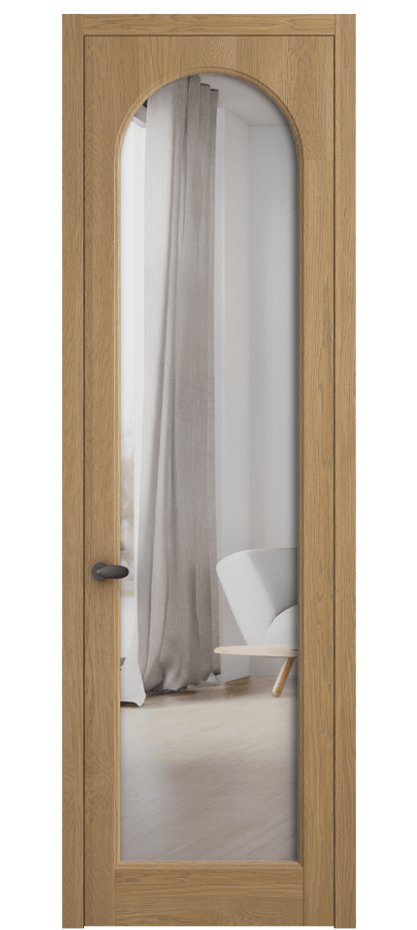 Межкомнатная дверь Палаццо 6804 Дуб пшеничный матовый Двустороннее зеркало, триплекс Цена 8100 AZE | Volhovec