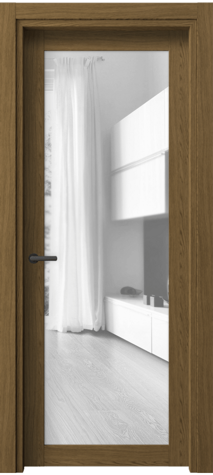 Межкомнатная дверь Нео 2102 Торфяной дуб Прозрачное стекло, триплекс Цена 1550 AZE | Volhovec