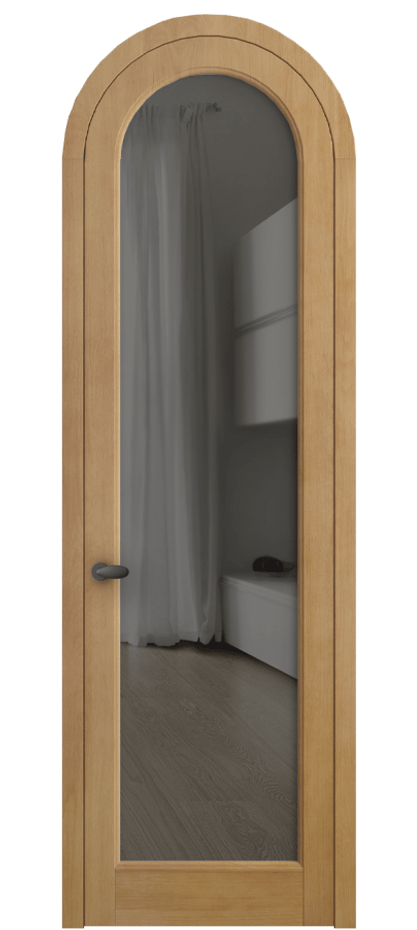 Межкомнатная дверь Палаццо 6814 Бук натуральный матовый Прозрачное серое стекло, триплекс Цена 9100 AZE | Volhovec