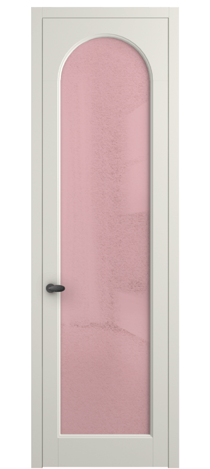 Межкомнатная дверь Палаццо 6804 Матовый жемчужный Фактурное розовое стекло "Лёд", триплекс Цена 5400 AZE | Volhovec