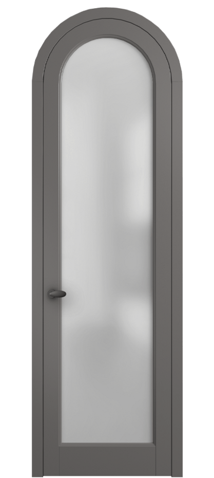 Межкомнатная дверь Палаццо 6814 Матовый классический серый Сатинированное стекло Цена 6500 AZE | Volhovec