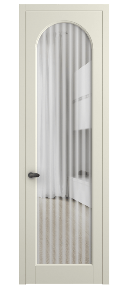 Межкомнатная дверь Палаццо 6804 Матовый молочно-белый Рифлёное стекло "Дюна", триплекс Цена 5400 AZE | Volhovec