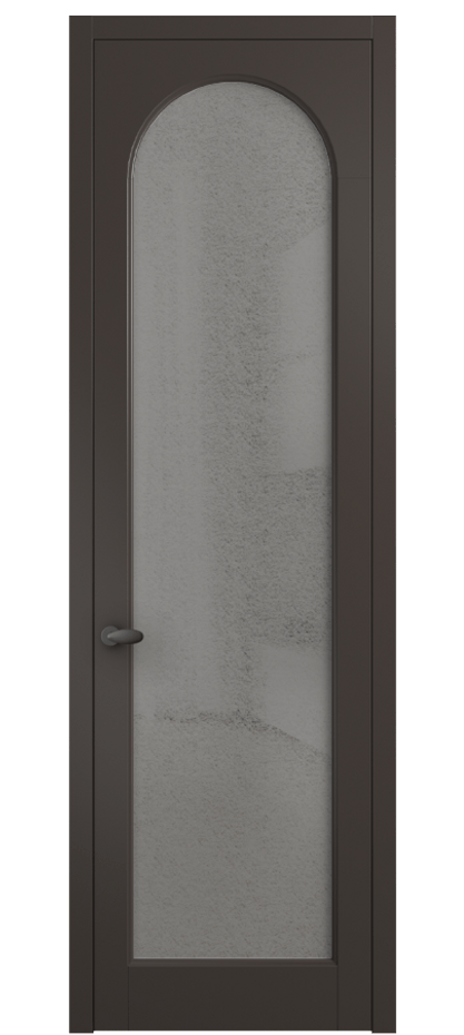 Межкомнатная дверь Палаццо 6804 Матовый антрацит Фактурное серое стекло "Лёд", триплекс Цена 5400 AZE | Volhovec