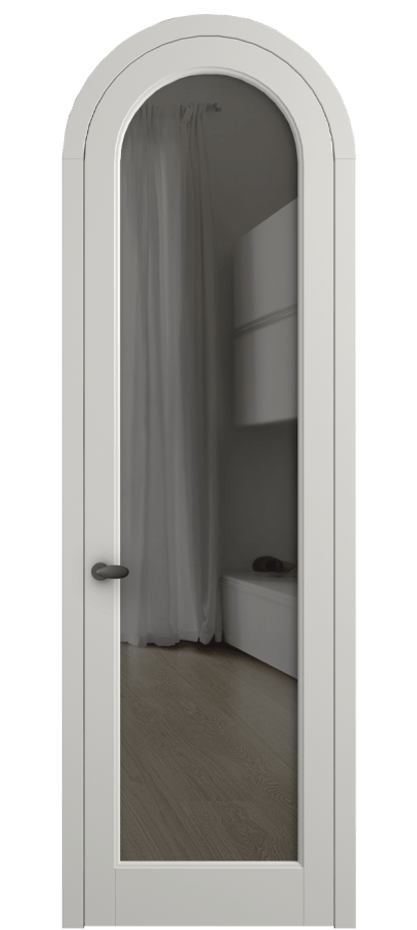 Межкомнатная дверь Палаццо 6814 Матовый серый Прозрачное серое стекло, триплекс Цена 6700 AZE | Volhovec