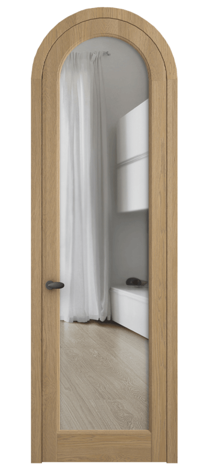 Межкомнатная дверь Палаццо 6814 Дуб соломенный матовый Прозрачное стекло Цена 10800 AZE | Volhovec