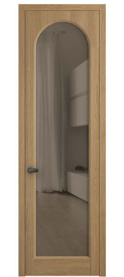 Межкомнатная дверь Палаццо 6804 Дуб пшеничный матовый Прозрачное бронзовое стекло, триплекс Цена 8000 AZE | Volhovec