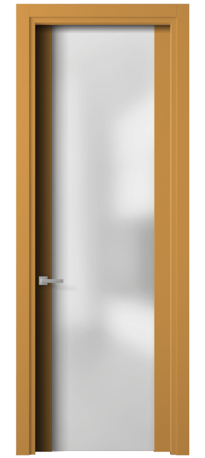 Межкомнатная дверь Planum 4114 Матовый белоснежный Сатинированное стекло Цена 4000 AZE | Volhovec