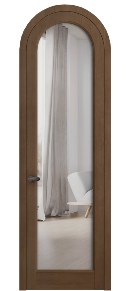 Межкомнатная дверь Палаццо 6814 Бук тёмный матовый Двустороннее зеркало, триплекс Цена 9100 AZE | Volhovec