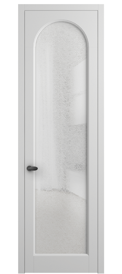 Межкомнатная дверь Палаццо 6804 Матовый белоснежный Фактурное стекло "Лёд", триплекс Цена 5400 AZE | Volhovec