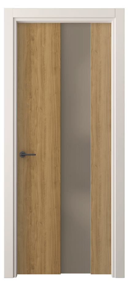 Межкомнатная дверь Freedom 4226 Грецкий орех Сатинированное бронзовое стекло, триплекс, 8 мм Цена 2000 AZE | Volhovec