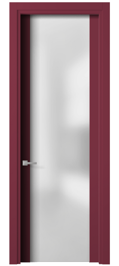 Межкомнатная дверь Planum 4114 Матовый белоснежный Сатинированное стекло Цена 3800 AZE | Volhovec