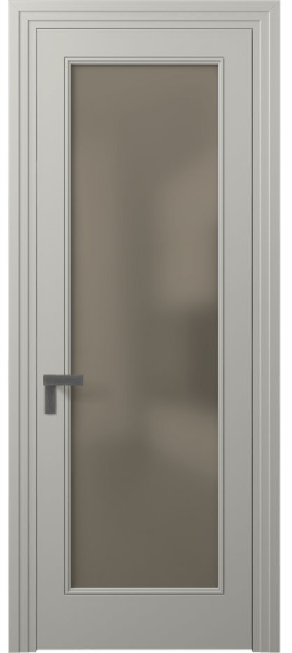 Межкомнатная дверь Rocca 8300 Матовый тёплый серый Сатинированное бронзовое стекло, триплекс Цена 3720 AZE | Volhovec