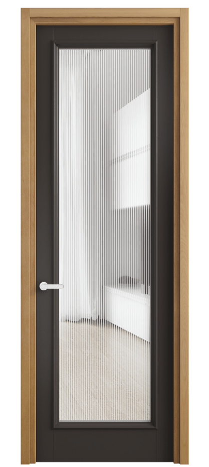 Дверь межкомнатная Charm 6702 Бук антрацит Рифлёное стекло "Дюна", триплекс, 8 мм Узкий классический наличник БНМ Цена 5200 AZE Наличники уже входят в базовый комплект. Фабрика дверей Волховец 8 (800) 551 43 19 Межкомнатная дверь Charm 6702 Бук антрацит Рифлёное стекло "Дюна", триплекс, 8 мм Цена 5200 AZE | Volhovec