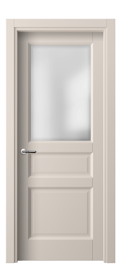 Межкомнатная дверь Галант 1432 ПЭТ пудровый бежевый Сатинированное стекло Цена 1470 AZE | Volhovec