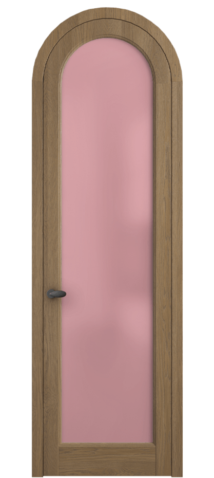 Межкомнатная дверь Палаццо 6814 Дуб мускатный матовый Сатинированное розовое стекло, триплекс Цена 210649 ₽ | Volhovec