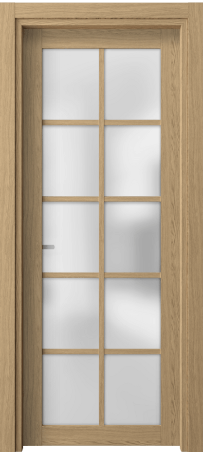 Межкомнатная дверь Neo 2106 Жемчужный дуб Сатинированное стекло Цена 1380 AZE | Volhovec