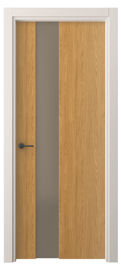 Межкомнатная дверь Freedom 4224 Ванильный дуб Сатинированное бронзовое стекло, триплекс, 8 мм Цена 2000 AZE | Volhovec